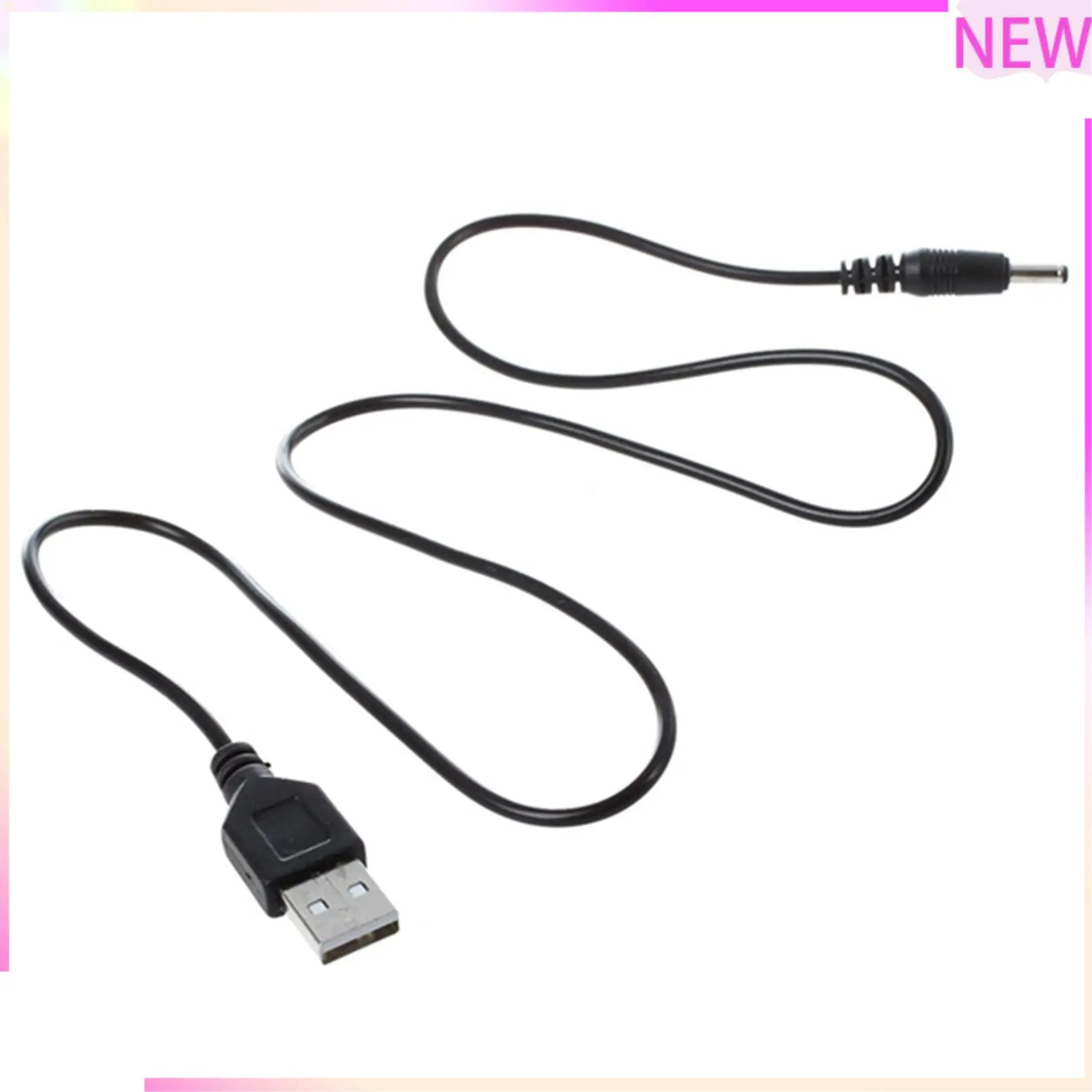 

B27B 3 шт. 3,5 мм х 1,3 мм черный USB-кабель, шнур зарядного устройства, источник питания