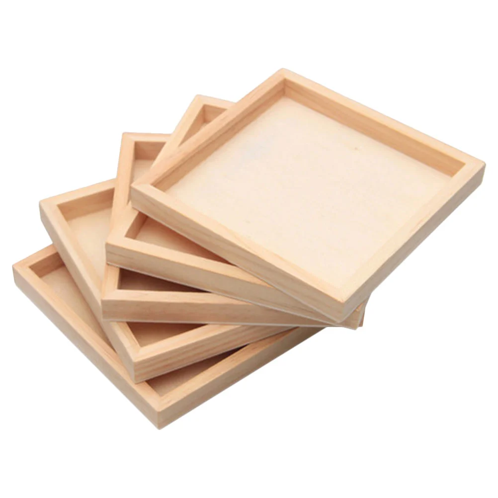 5 Pcs 3D Three-dimensional Puzzle Six-sided 16-piece Special Tray Organizer Sorting Trays Wood Blocks Toys Wooden Storage