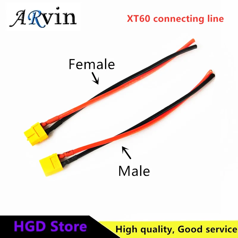 10 см/15 см XT60 соединительная линия 14 AWG удлинитель кабеля «сделай сам» штекер и гнездо аккумуляторного кабеля для батареи RC ESC