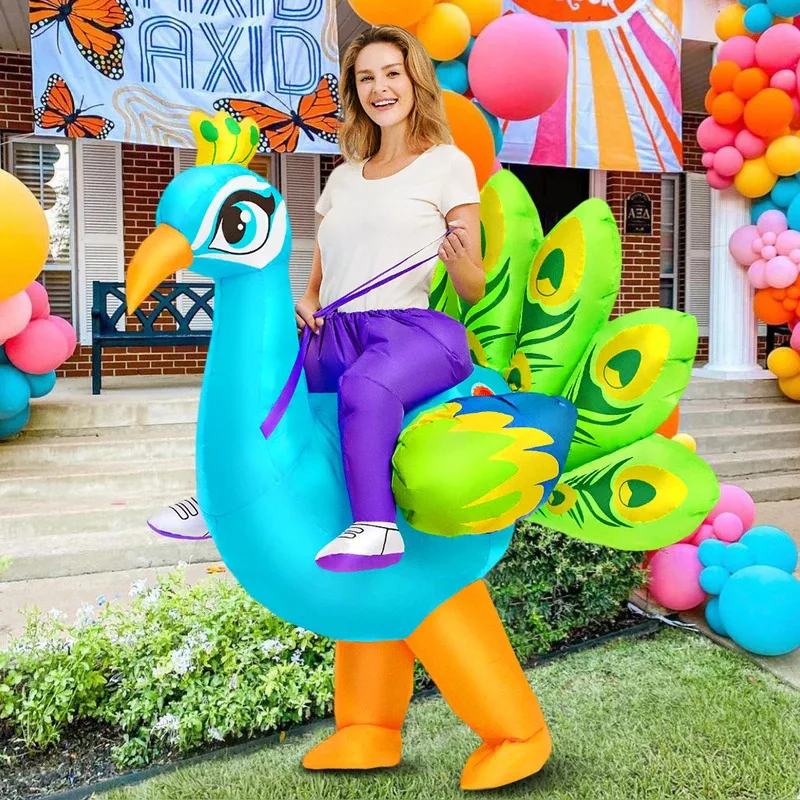 AIAI 2025 성인용 동물 공작 풍선 드레스 슈트 애니메이션 카니발 푸림 할로윈 파티 코스프레 의상 (남성용)