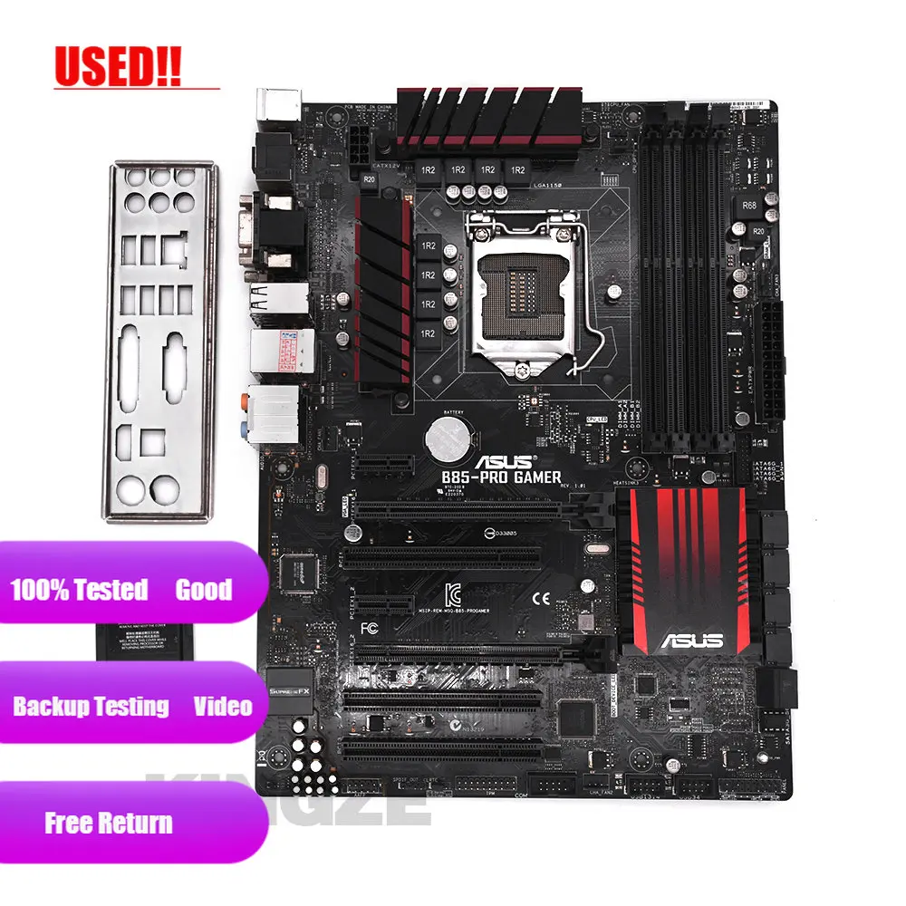 Placa-mãe GAMER Desktop, soquete B85, LGA 1150, i7, i5, i3, DDR3, 32G, SATA3, USB 3.0, ATX, 100%