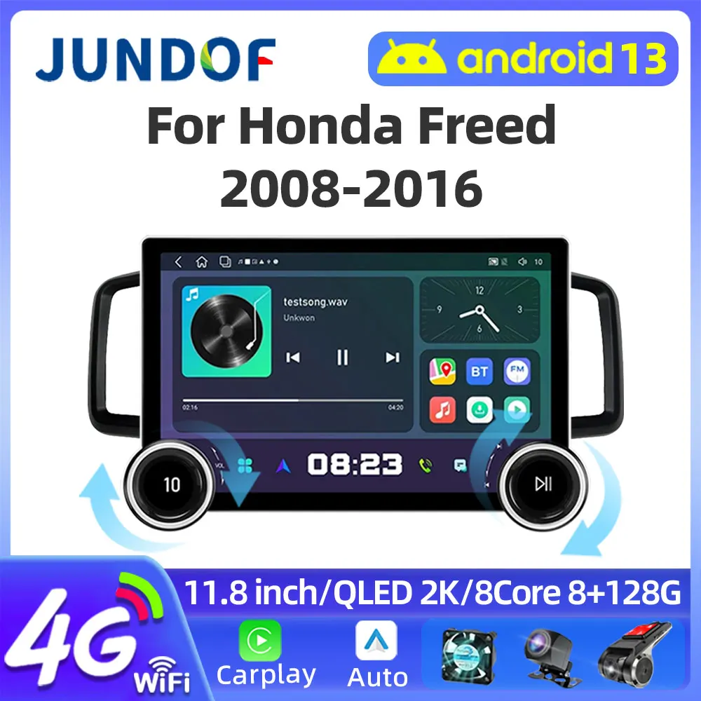 

11.8" 2K Android 13 Car Radio For Honda Freed Spike 2008-2016 Car Multimedia Video Player Carplay Auto 2din Navigation Head Unit