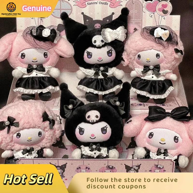 

Original Toptoy Sanrio Characters Sister's Outfit Series Vinyl Blind Box Kawaii Plush Pendant Mystery Toy for Kids Birthday Gift