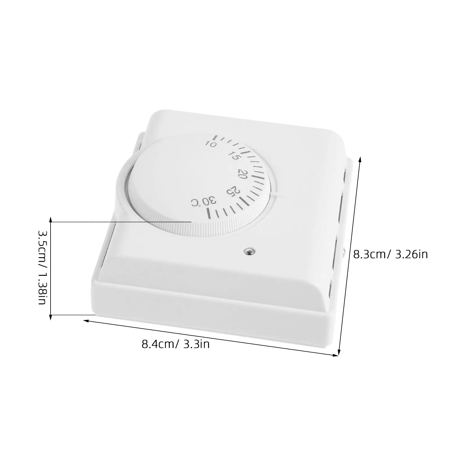 Mechanical Hvac Temperature Controller Thermostat Switch Plastic Right Angle Design Manual Operation for Central Air Heating