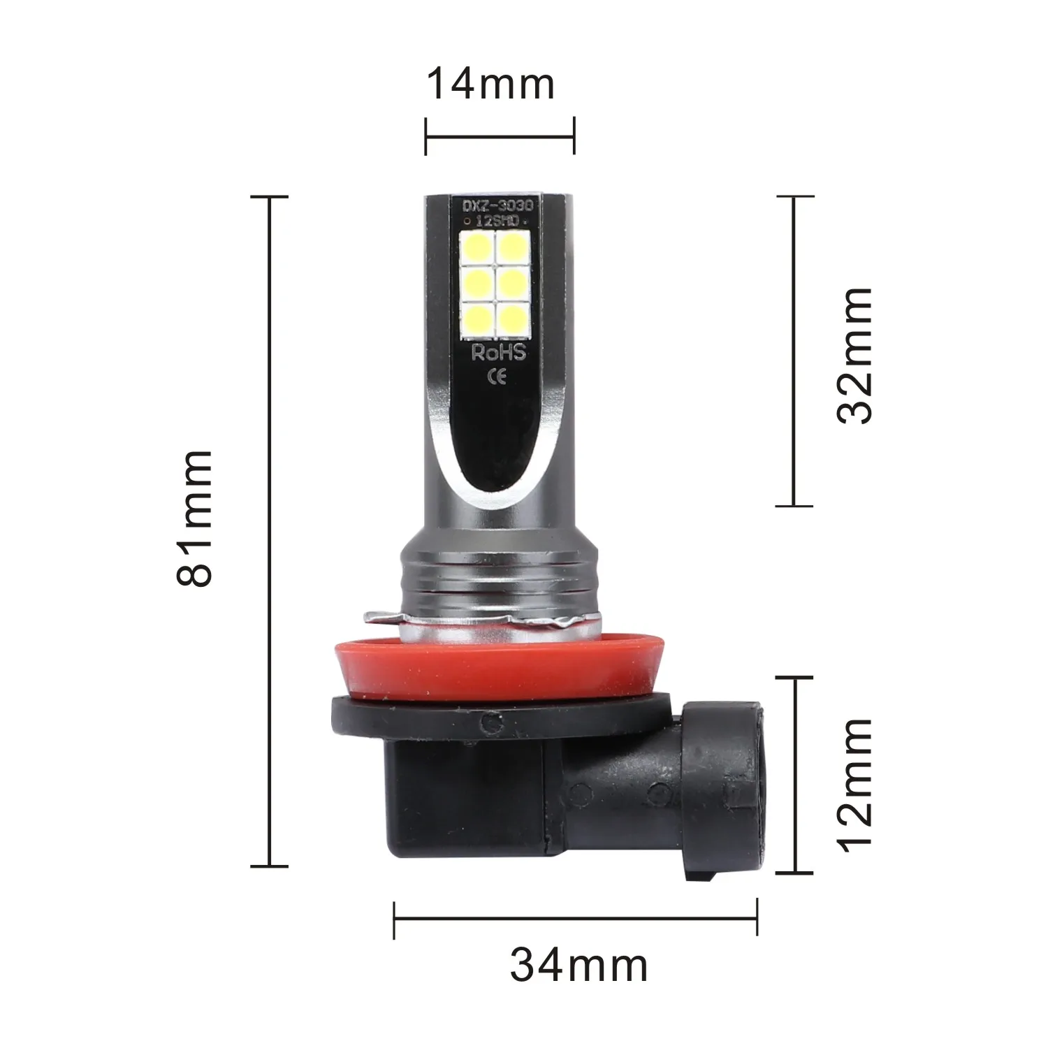 2Pcs H11 H8 H4 H7 H1 H16 H3 H10 9005 HB3 9006 HB4 Car LED Fog Lights 6000K Headlight Bulbs 3000K 12000K 4300K Auto Fog Lamp
