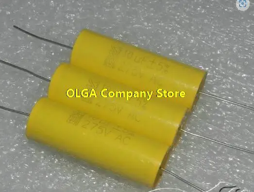 Imagem -02 - pé Cobre Axial Capacitor de Filme 10 Pcs 275v uf 10 300vac 300v10uf 275vac 106j Cbb20