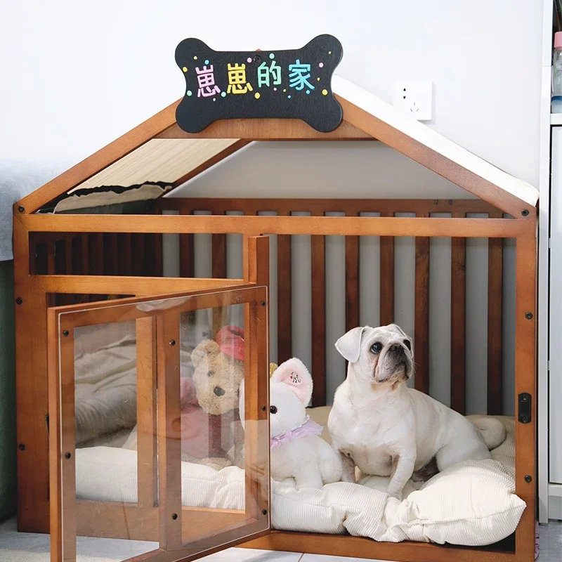 Wood Rabbit Box Dog Houses Supplies Folding Corral Prefab Dog Houses Modular Crate Corral Para Mascotas Dog Furniture Fg25