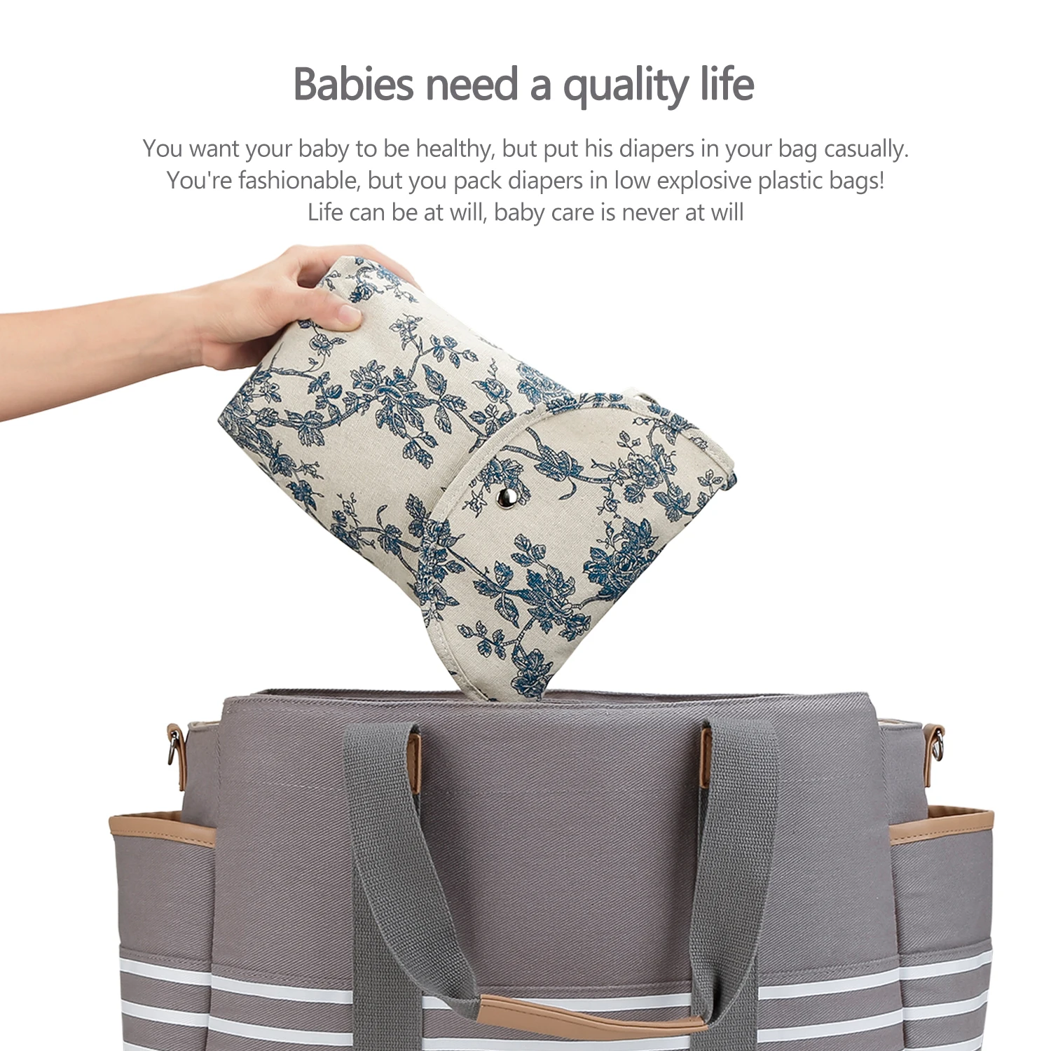 Baby Diaper Bag Reusable Mommy Diaper Storage Bag Baby