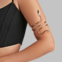 Punk Coiled Snake Spiral Upper Arm Cuff Armlet Armband Bangle Women Jewelry Egypt Swirl Snake Arm Cuff Armlet Bracelet