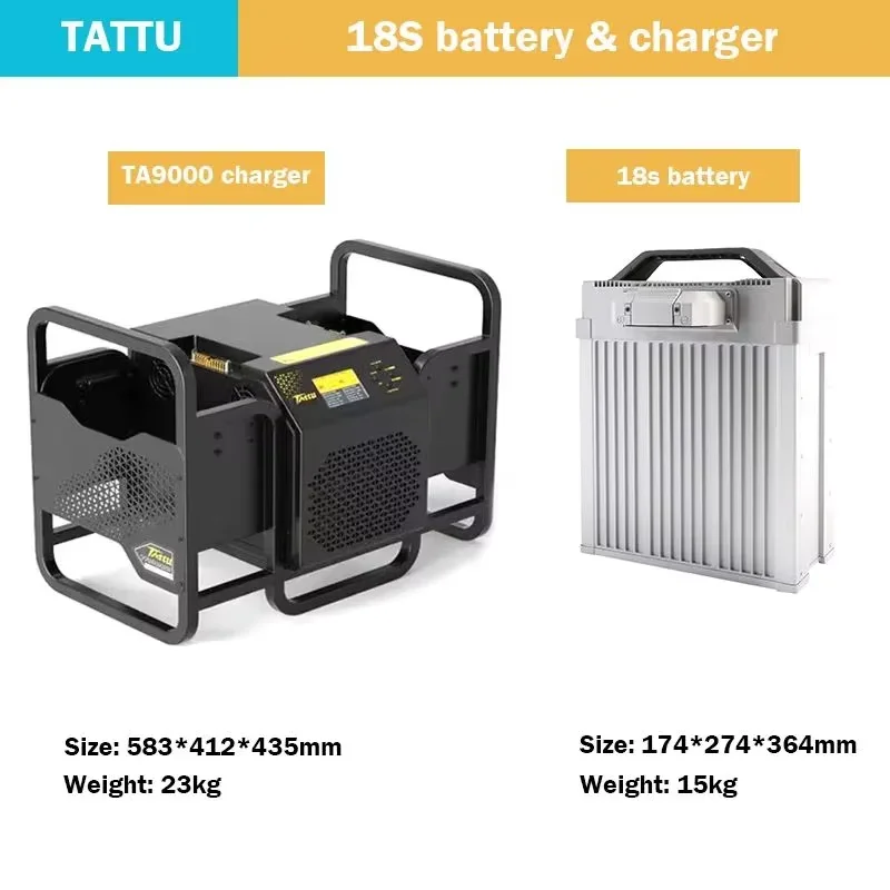 TATTU 18S 30000mAh 68.4V Lithium Battery Lipo Battery TA9000 / TA9000 PRO Charger for DIY RC Drone UAV Model