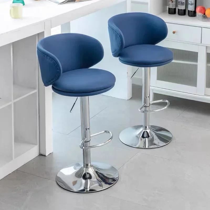 

Modern Lifting and Rotating Simple High Stool, Coffee Shop Cashier Chair, Light Luxury Backrest Bar Chair