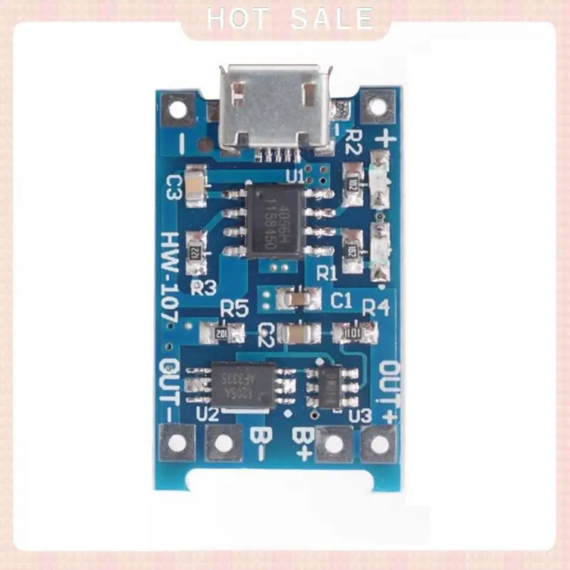 24-Hour Delivery 50 PCS TP4056 Micro-USB 18650 Lithium Battery Charging Board 5V 1A Charger Module With Protection Dual Function