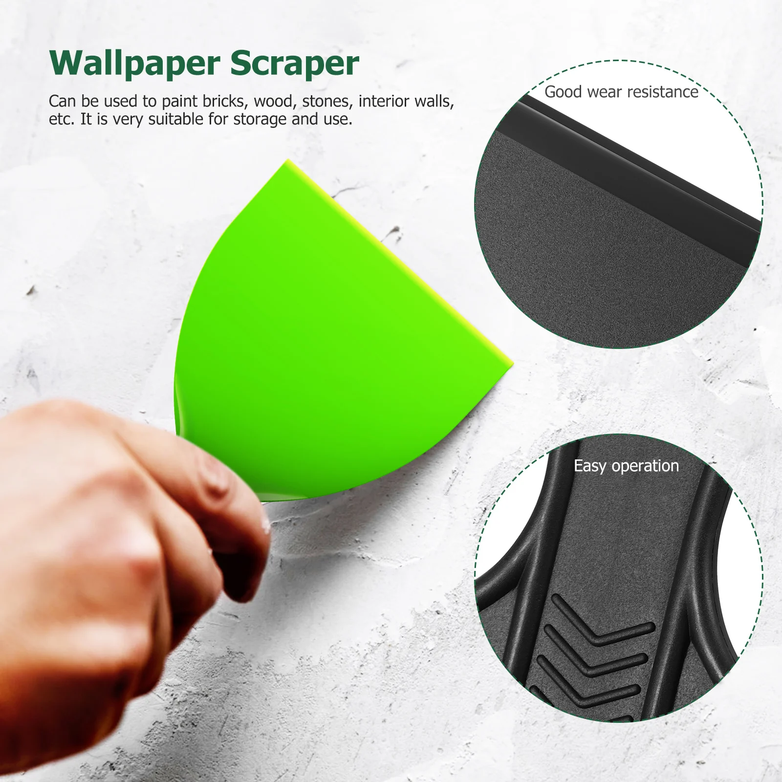 

10Pcs Plastic Paint Scraper Spatulas Set Various Sizes Comfortable Grip Wall Repair Putty Filling Tool for