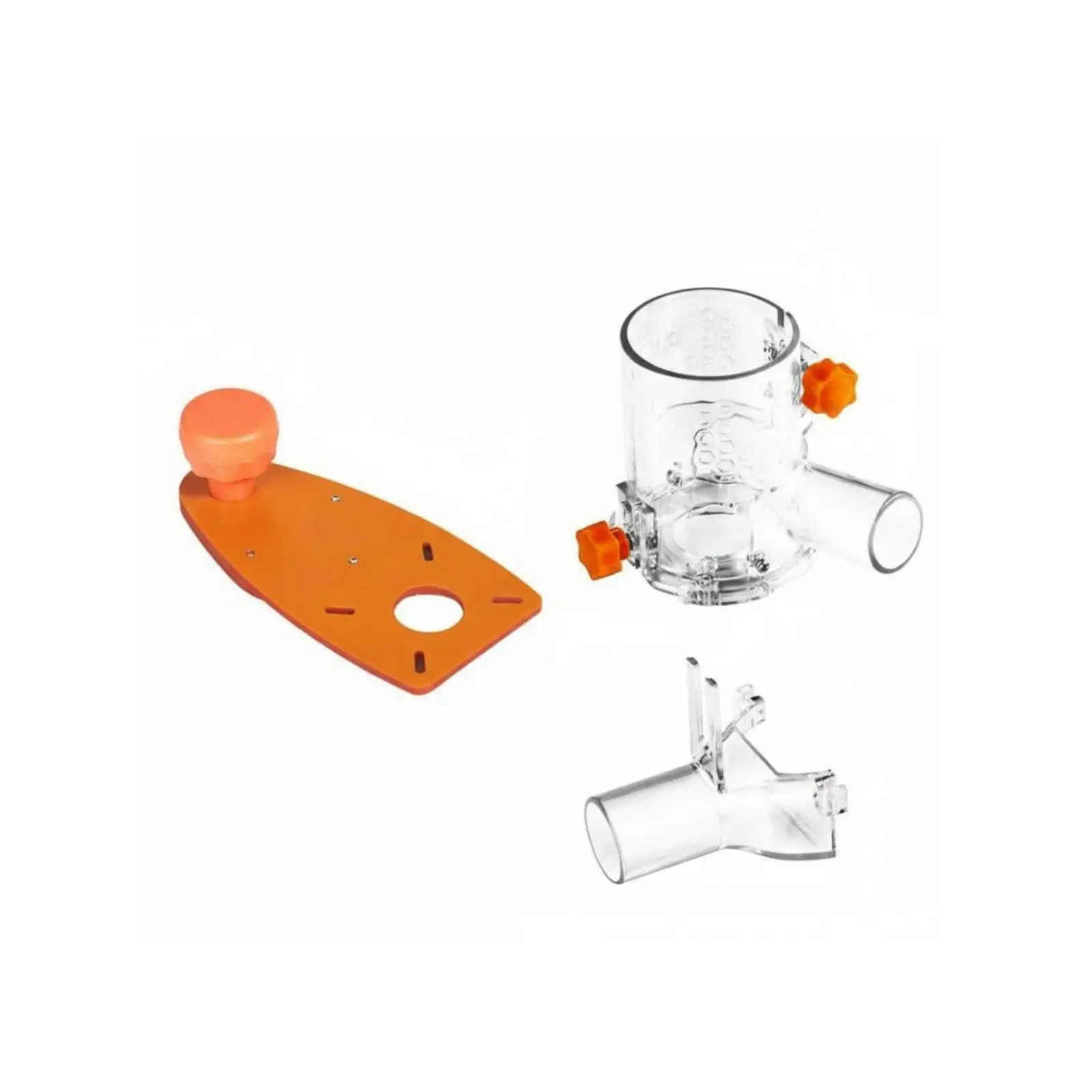 Lightweight Woodworking Router Trimmer for Edge Cutting and Chamfering with Transparent Guide Base and Vacuum Compatible Hood
