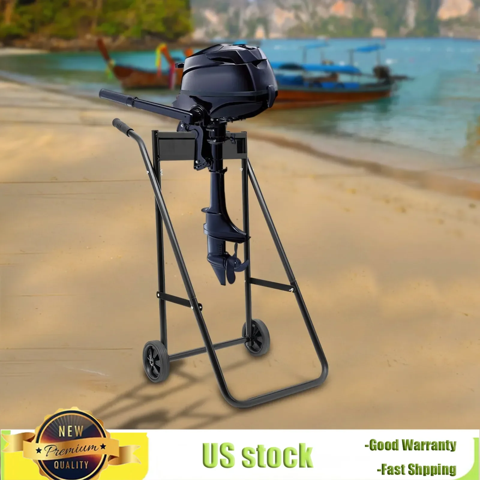 Zwaar uitgevoerde buitenboordmotorstandaard voor boten, multifunctionele draagbare bootmotormotorwagen voor motoropslag, onderhoud