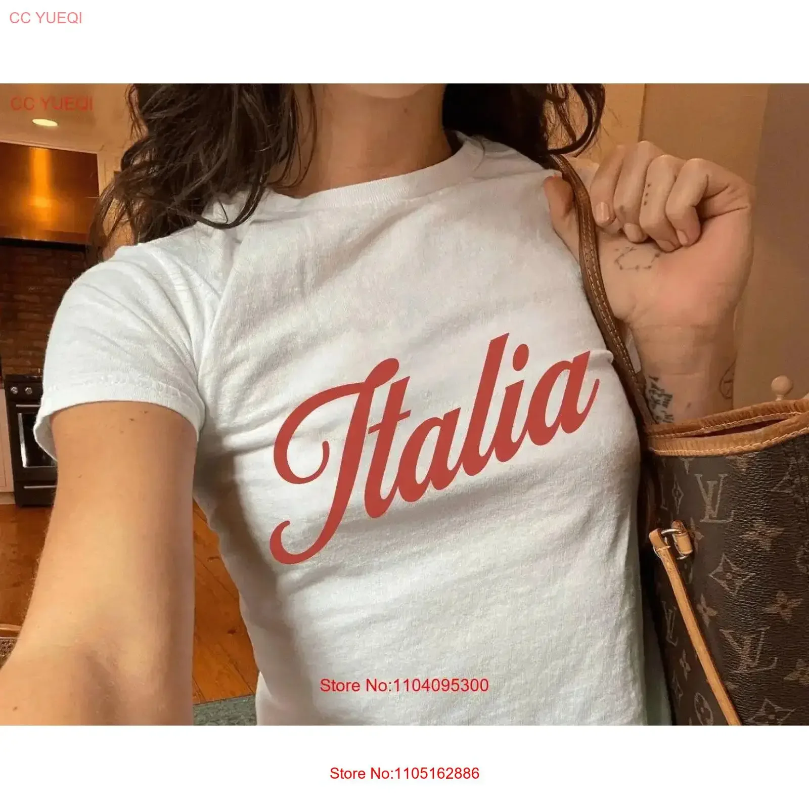 

Italia T Shirt 90's Baby Y2K Top Italy Italian Aesthetic Crop Gen Z s Travel Outfit vintage Washed designer clothes Versatile