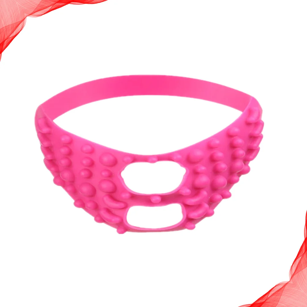 耐久性のあるテンション薄型フェイスマスク フェイスリフト Vストラップ 52個の圧力バンプ 血行促進 スリムで輝く肌に優しい