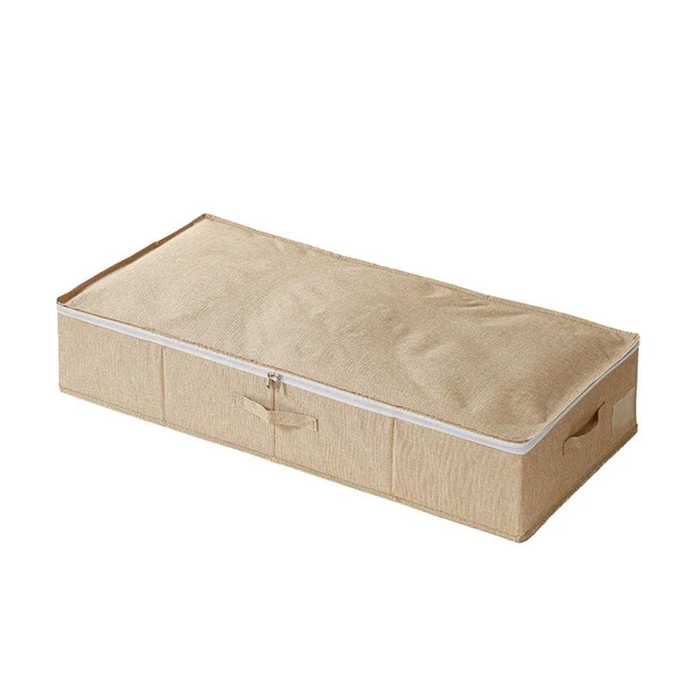 

Moisture-proof Under Bed Storage Bag Breathable Zipper Closure Folding Finishing Box with Handle Transparent Window