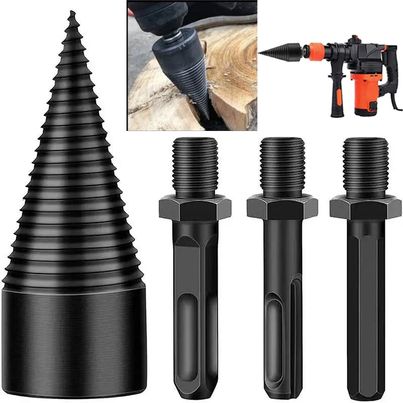 32/50mm Blackened Interchangeable Handle Chopping Drill Bit Electric Hand Drill Electric Hammer Machine Breaking Wood Tools Set