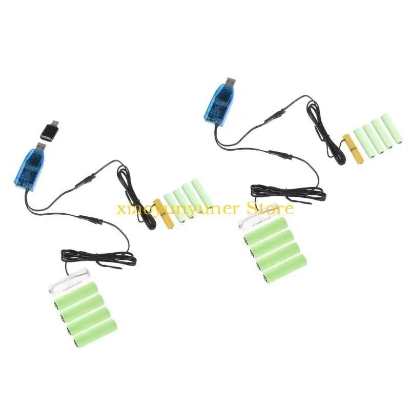 P9JB 1 to 2 1V-24V Type C USB Power Supply Replacement for AAA+AA Battery