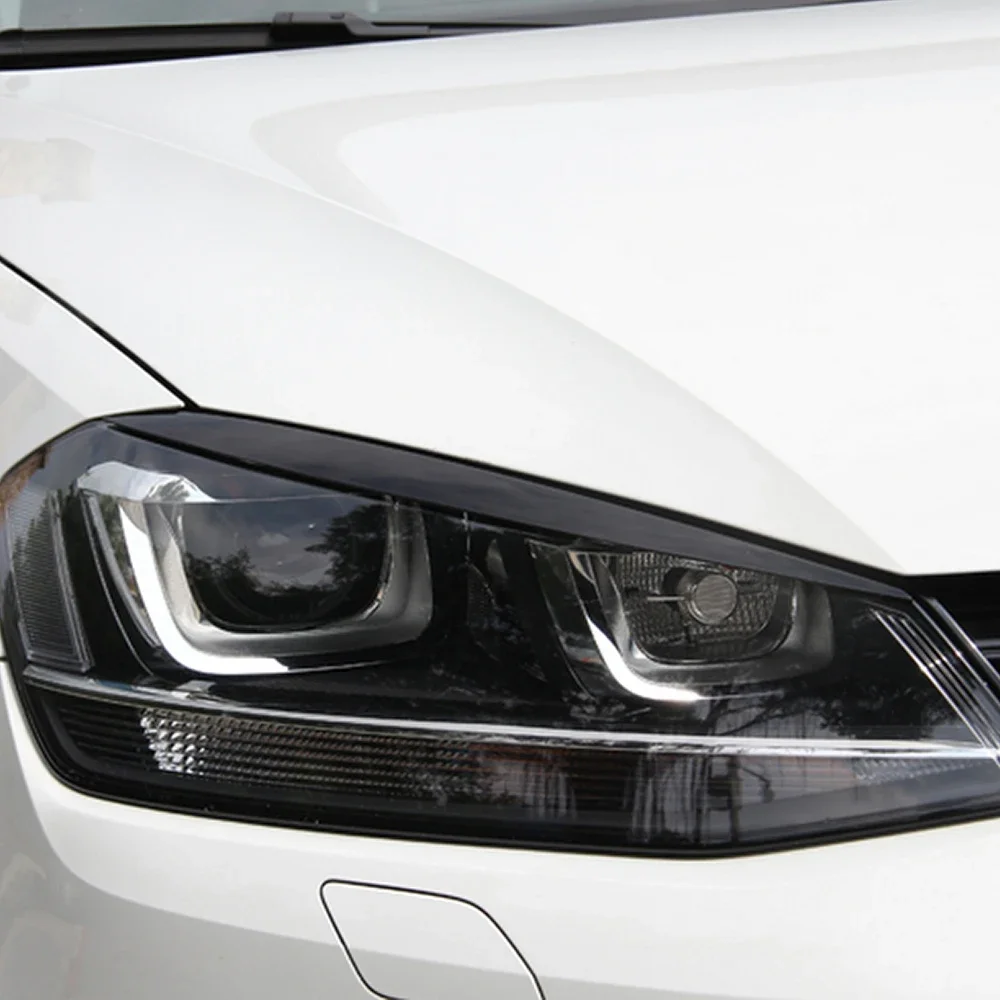 2Pcs Car Headlight Head Lamp Eyebrow Headlight Cover Trim Sticker for Volkswagen VW GOLF 7 Golf7 MK7 GTI Accessories