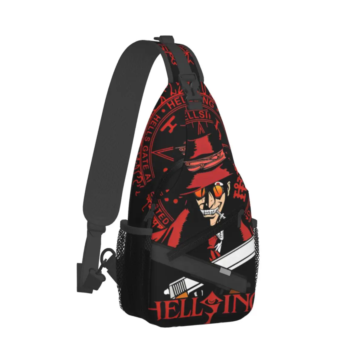 

Hellsing Alucard Small Sling Bag Chest Crossbody Shoulder Backpack Hiking Travel Daypacks Anime Manga Vampire Casual School Bags