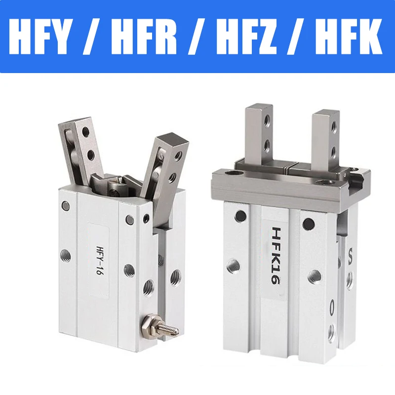 

HFY / HFR / HFZ / HFK-6 / 10 / 16 / 20 / 25 / 32 / 40 180 Degree Opening And Closing Air Claw Parallel Pneumatic Finger Cylinder