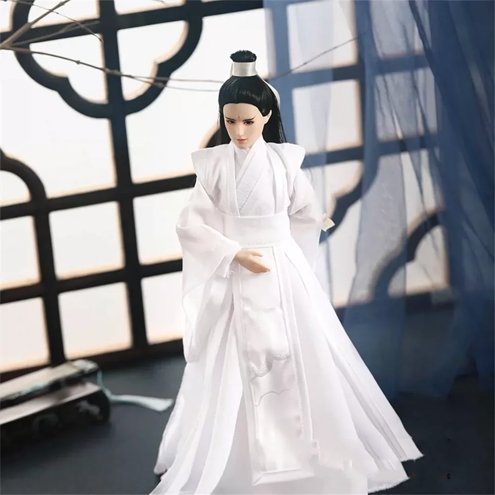 

1/6 Male Chinese Ancient Jacket coat Hanfu clothes coat Hanfu Robe Suit Costume White Dress for 12inch Action Figure Model Toy