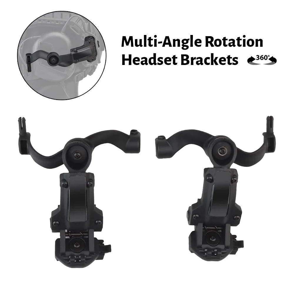 1-10pcs Shooting Headset Multiple Angle rotation ARC Rail Adapter Accessories fit for Tactical Headsets EARMOR M31,M32,M30,M32H
