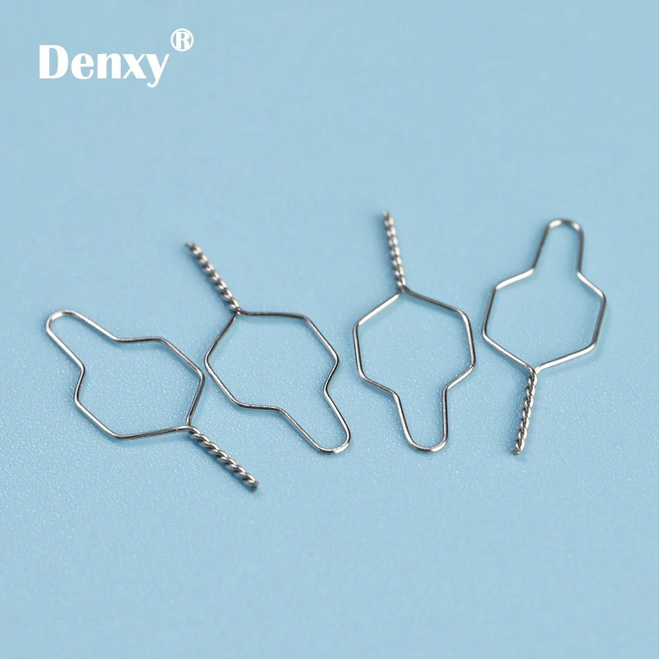 DENXY 500 Stück/Lot Kieferorthopädischer Kobayashi-Draht Dental Arcwhire Metall-Ligaturband Vorgefertigter Ligaturdraht Kieferorthopädischer Bracket – Detail 5