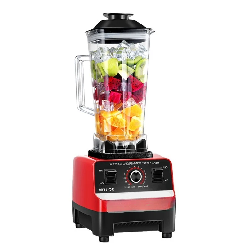 

Blender 4500W 2L Large Capacity Commercial Blender Grinder Heavy Duty Machinery Portable Smoothie Blender