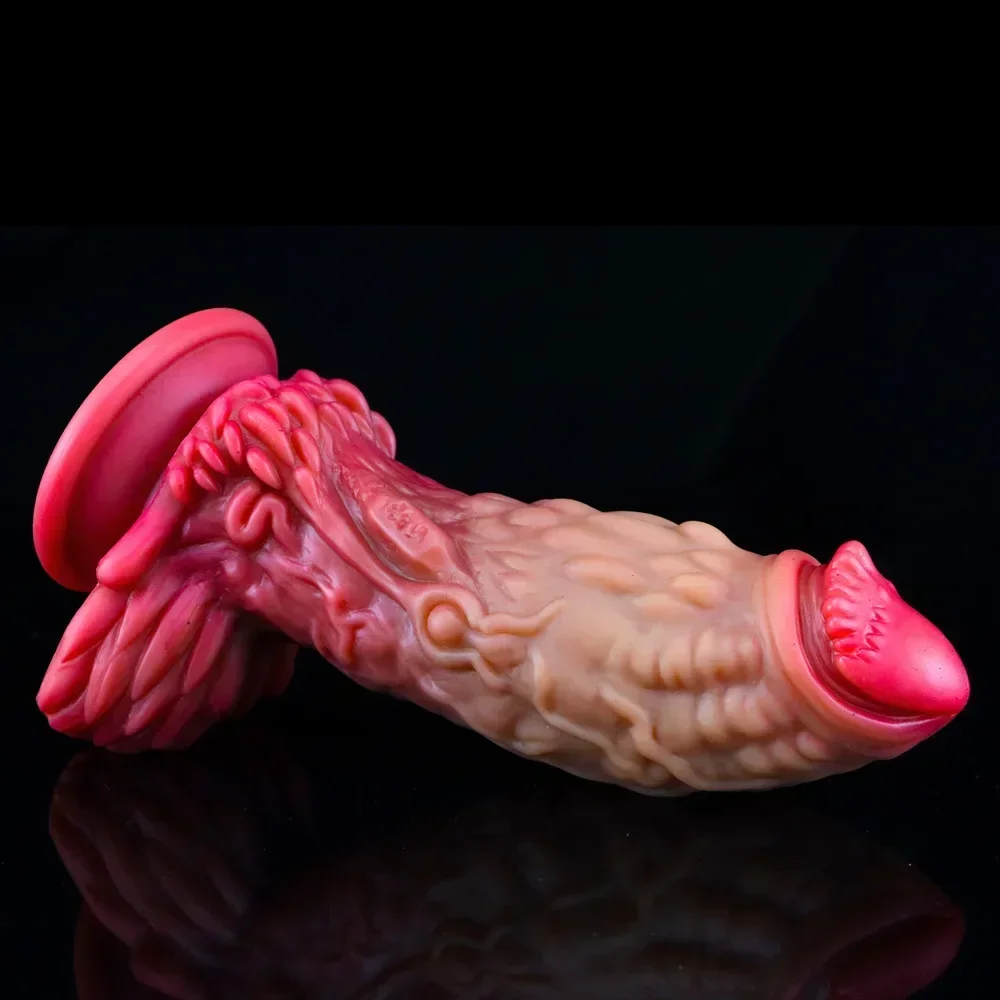 Realistic Monster Dildo Soft Liquid Silicone Huge Dinosaur Scales Penis With Suction Cup Sex Toys For Woman Female Masturbation