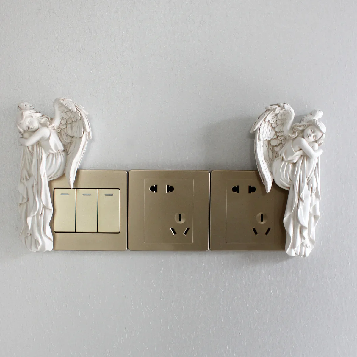 Cross-border New Home Furnishing Living Room Wings Angel Door Frame Decoration Resin Angel Statue Resin Handicraft Decoration