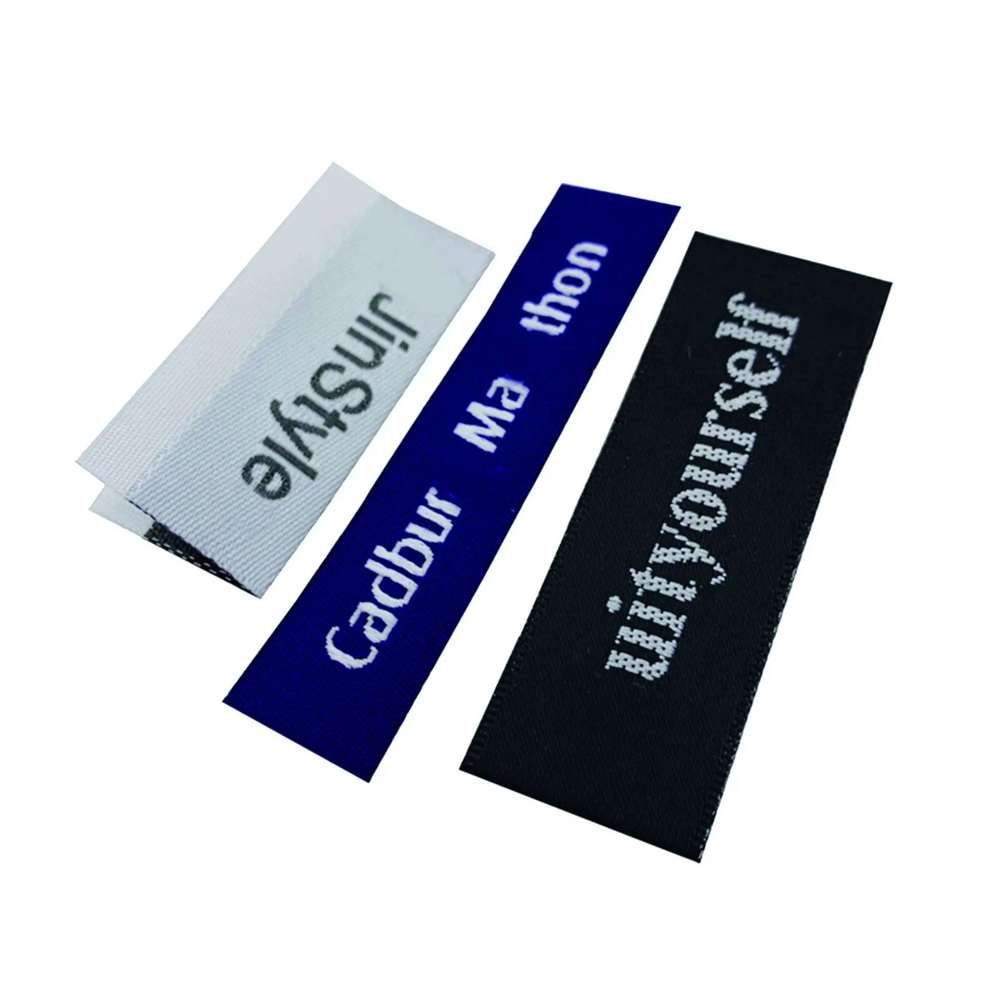 Custom High Quality Clothes Garment Fabric Labels Wholesale High Density Clothing Damask Woven Tag Custom Woven Labels