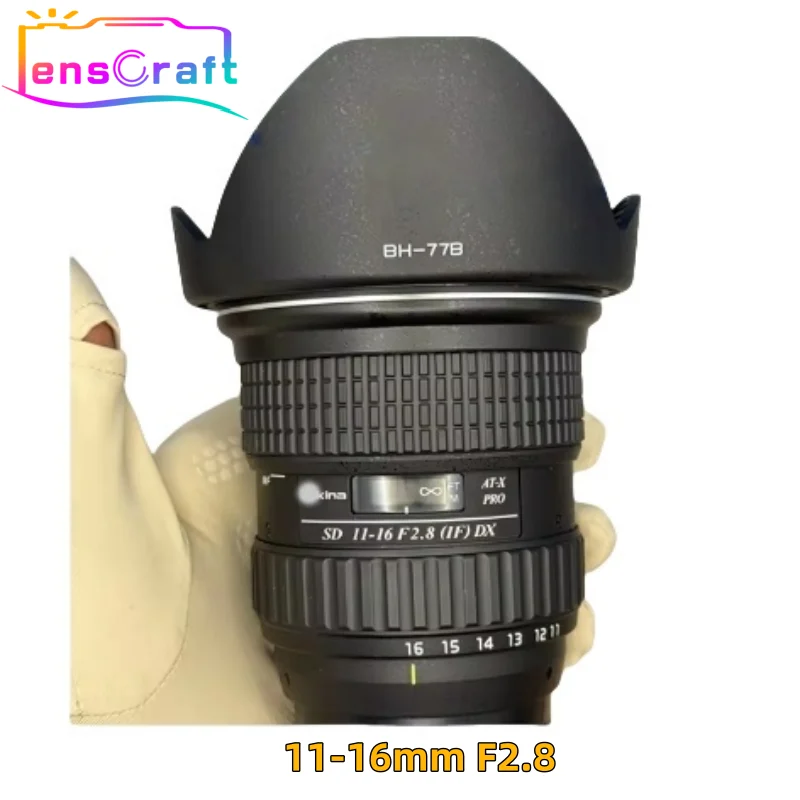 95% новый оригинальный объектив для Tokina 11-16 мм F2.8 PRO DX для Nikon D7100 D7500 для Canon 500D для Sony APS-C камеры 11 16 F2.8 объектив