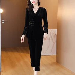 AIMEILI Women Elegant Black  Designer Skirt Suit Set Interview Suits &blazer High Quality Female Office Ladies Blazer