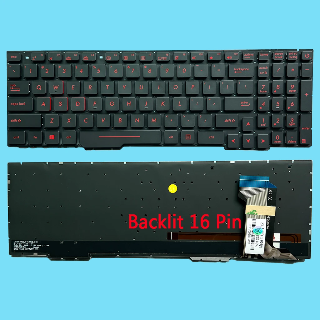 

GL553 Russian US RGB backlit Keyboard For ASUS GL553V GL553VW FX553V FX553VD FX553VE GL753 GL753V/VD ZX553VD ZX53V FZ53V ZX73