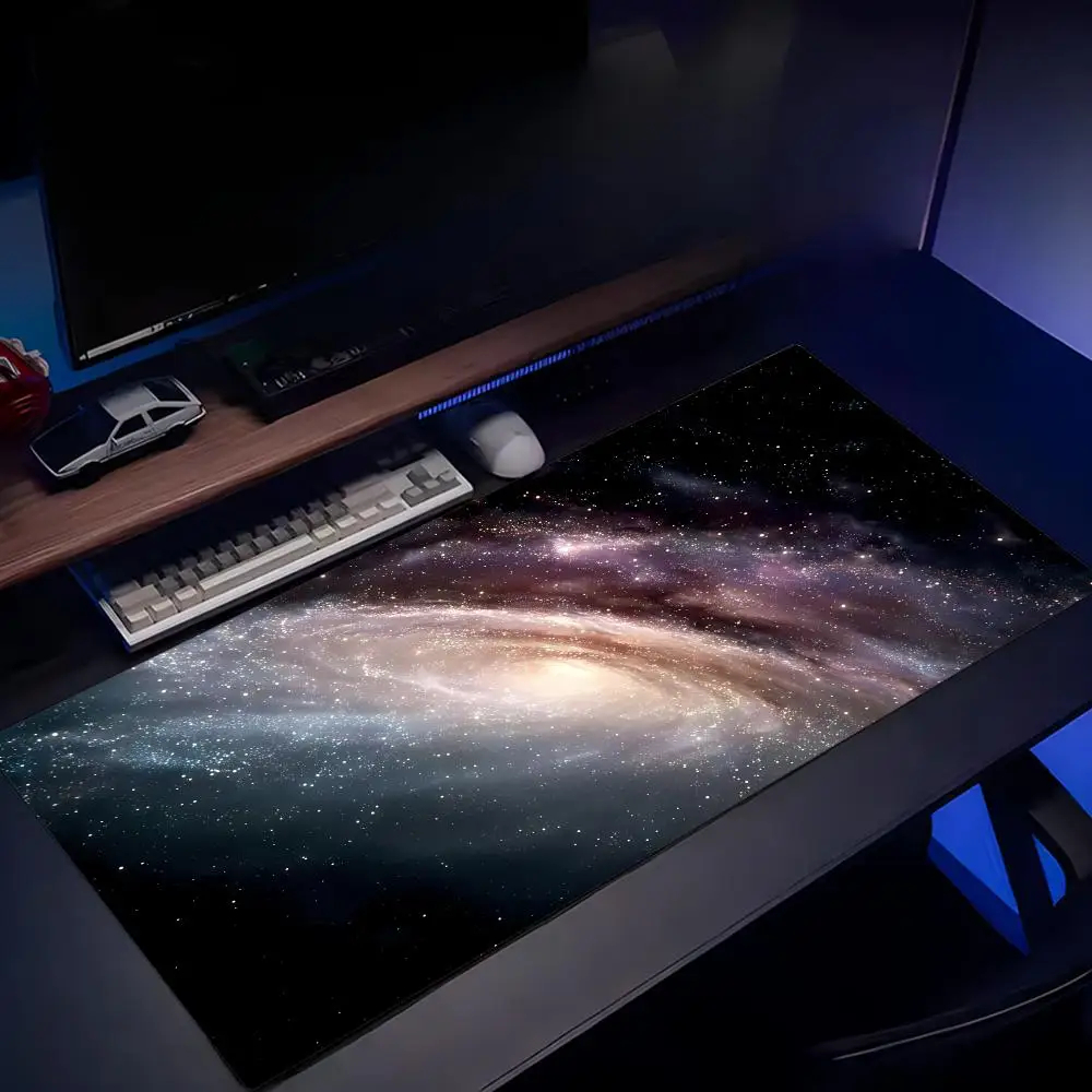 لوحة ماوس كبيرة من Galaxy، لوحة مكتب، لوحة ماوس مطاطية مضادة للانزلاق على الطراز القديم، ملحقات الكمبيوتر، ملحقات المكتب.