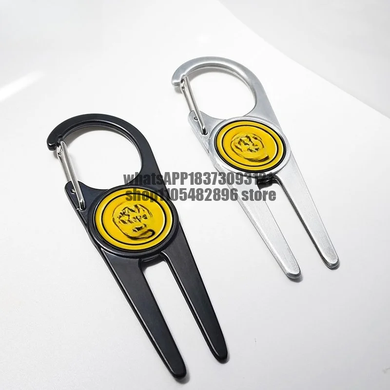 Green with Mark Ball Position Mark Zinc Alloy Fairway Turf Repair Fork Tool Accessories
