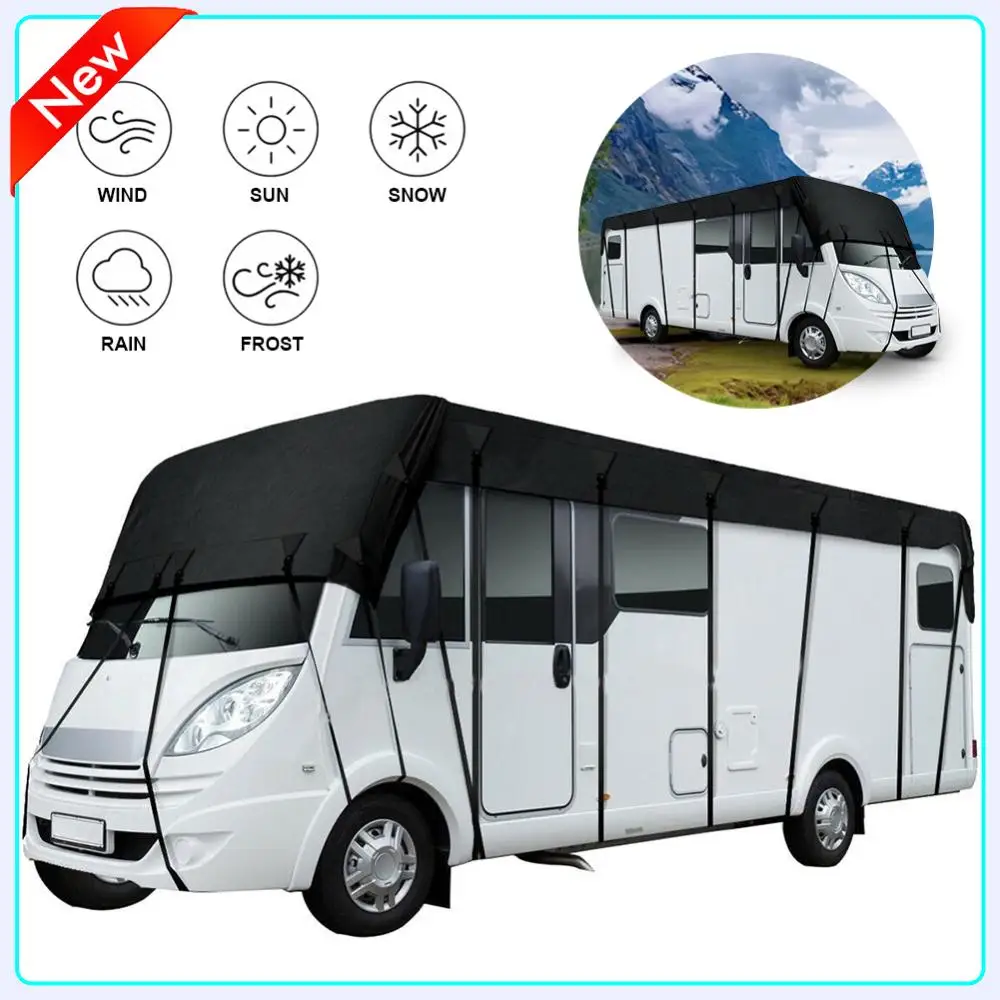 

8.5x3m RV Roof Cover 210D Oxford Cloth Caravan Roof Cover Weather-Resistant Caravan Rooftop Tarpaulin for RV Outdoor Travel Car