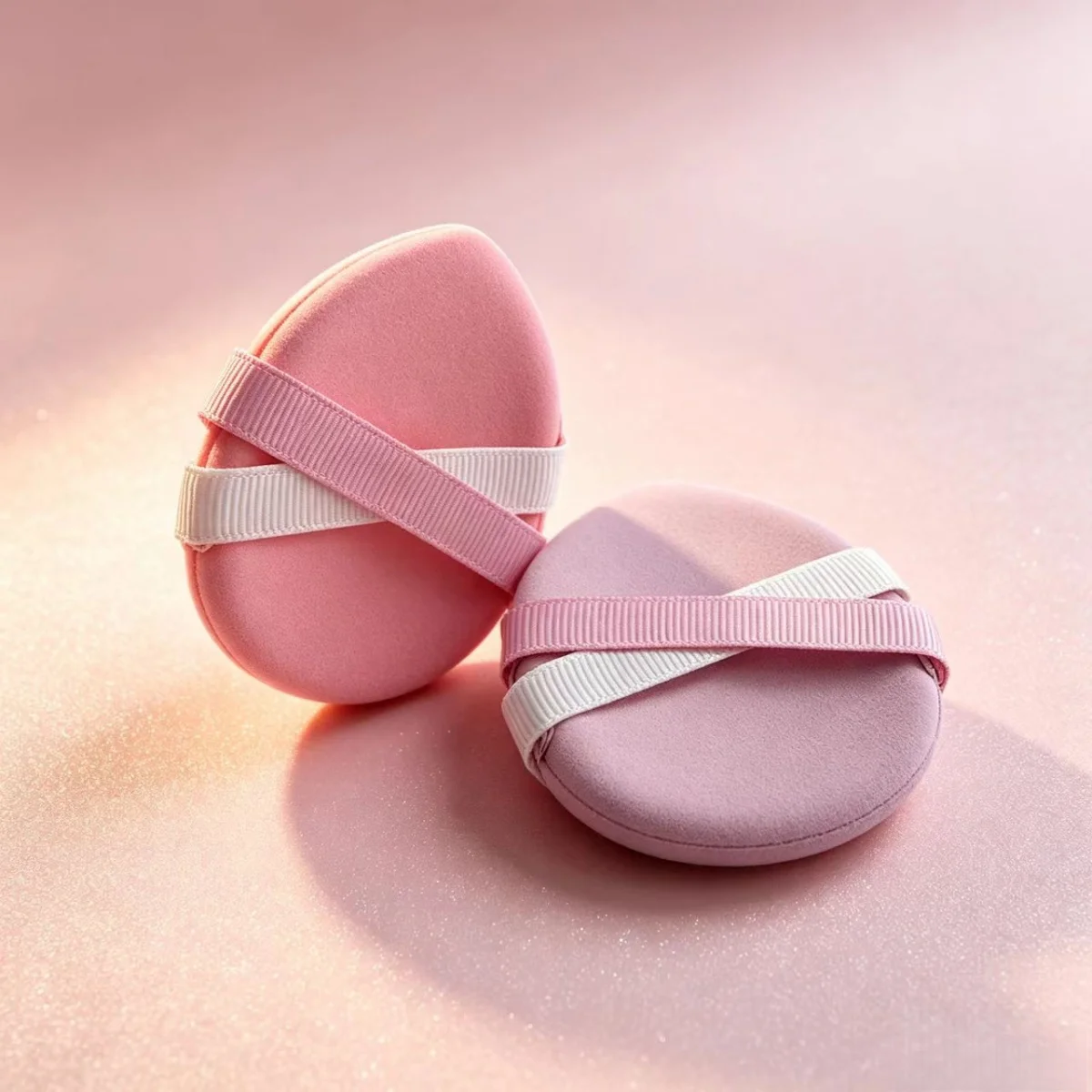 6/12 Stück Dual Ribbon Foundation Puffs, ultraweicher Marshmallow-Schwamm, antihaftbeschichtet, für nasse und trockene Anwendung, Make-up-Puff für BB Cream Concealer