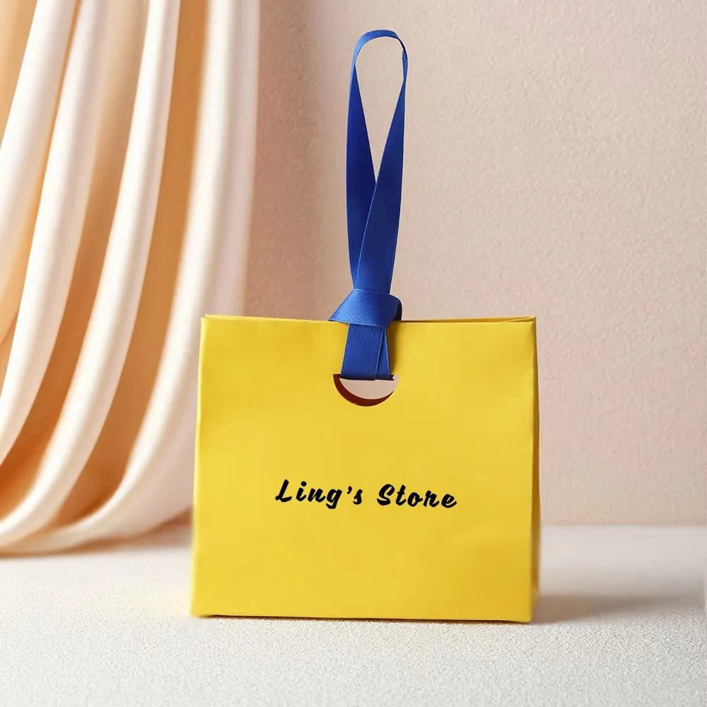 

100Pcs Personalized 15.5×13.5×7.5cm Exquisite Jewelry Gift Tote Bag Cosmetic Lipstick Eyelash Dessert Earring Packaging Handbags