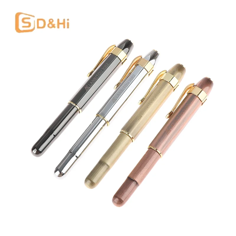 

1PC Brass 3062 Unique Antique Brass Pocket Roller Ball Pen Short Portable Ball Pens Gift Office School Stationery Writing Fluent