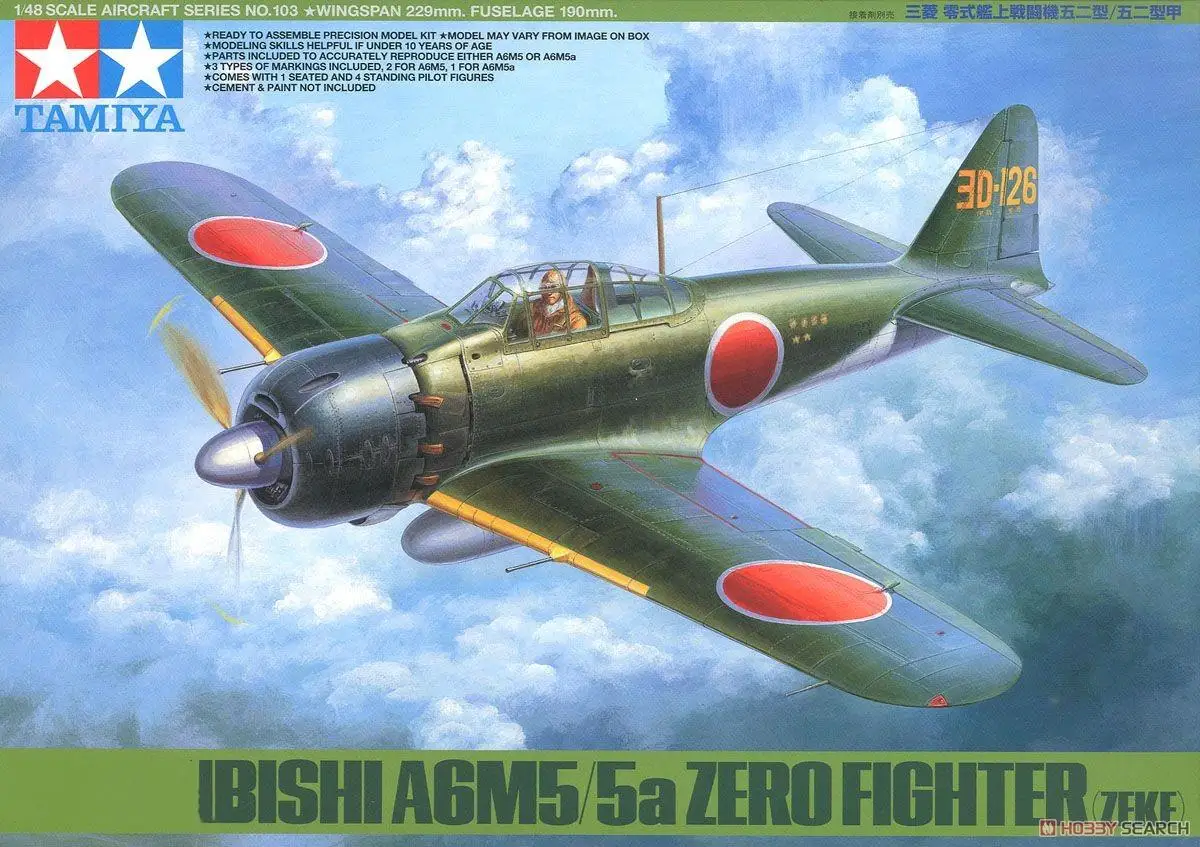 

Tamiya 61103 1/48 Scale A6M5/5A Zero Fighter (Zeke) Model Kit