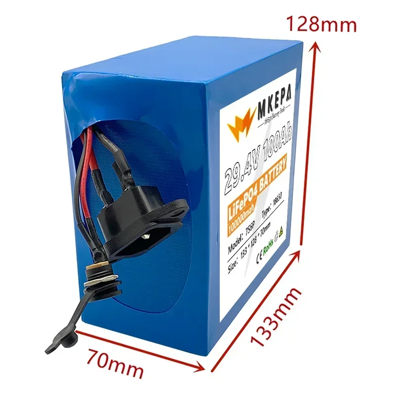 29.4V 7s6p 100000mah 18650 rechargeable lithium battery pack electric bicycle scooter 250W 500W 1000W built-in BMS