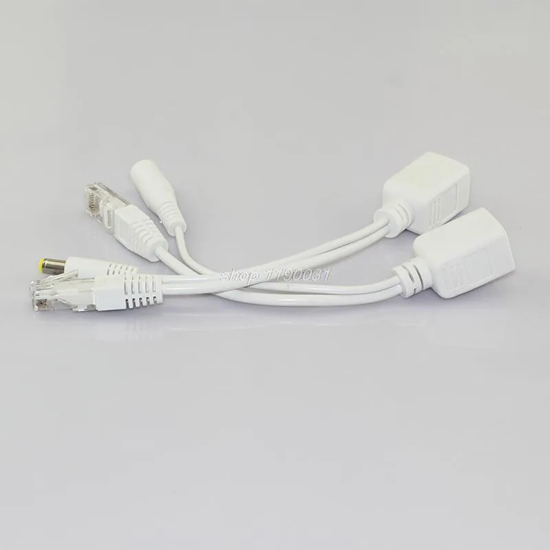 10Pair 12V Poe Adapter Cable Rj45 Poe Splitter Injector Kit Power Supply cable Separator Combiner Cctv Accessories C3