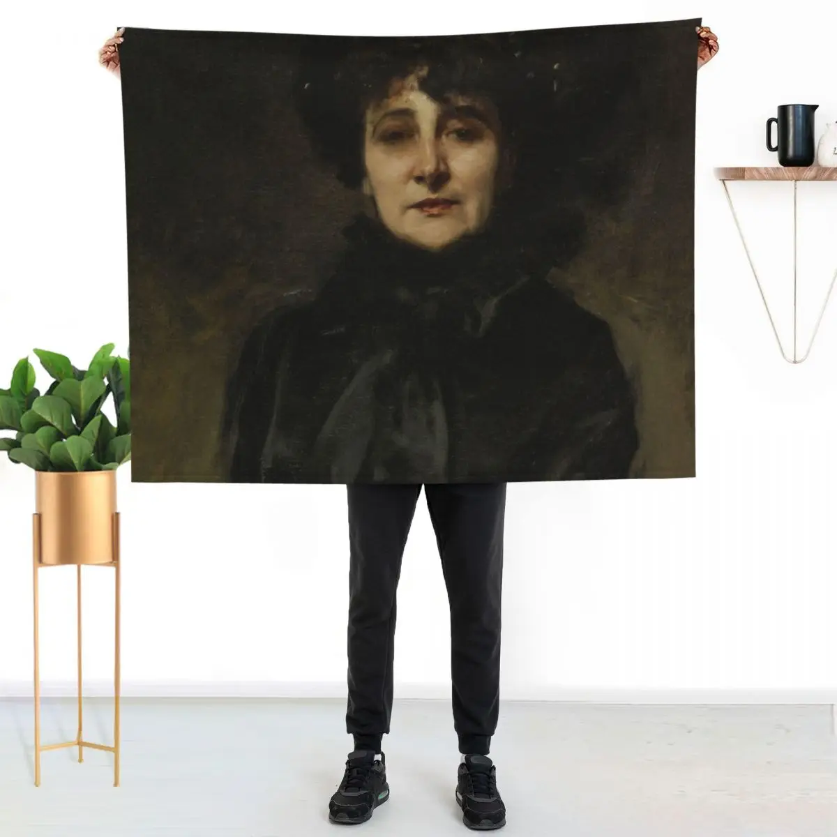 Portrait de Madame Allouard-Jouan (ca. 1884) by John Singer Sargent Throw Blanket Kid'S for babies Giant Sofa Hairy Nap Blankets
