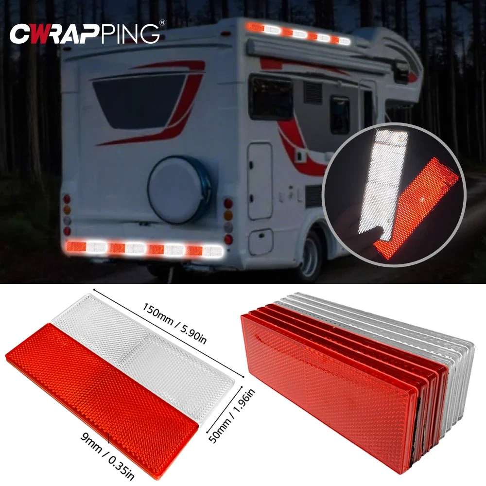 Waterproof Reflective Reflector Self-adhesive Sticker for RV Accessories Car Home Tape Emergency Stop House Sign Awning Camping