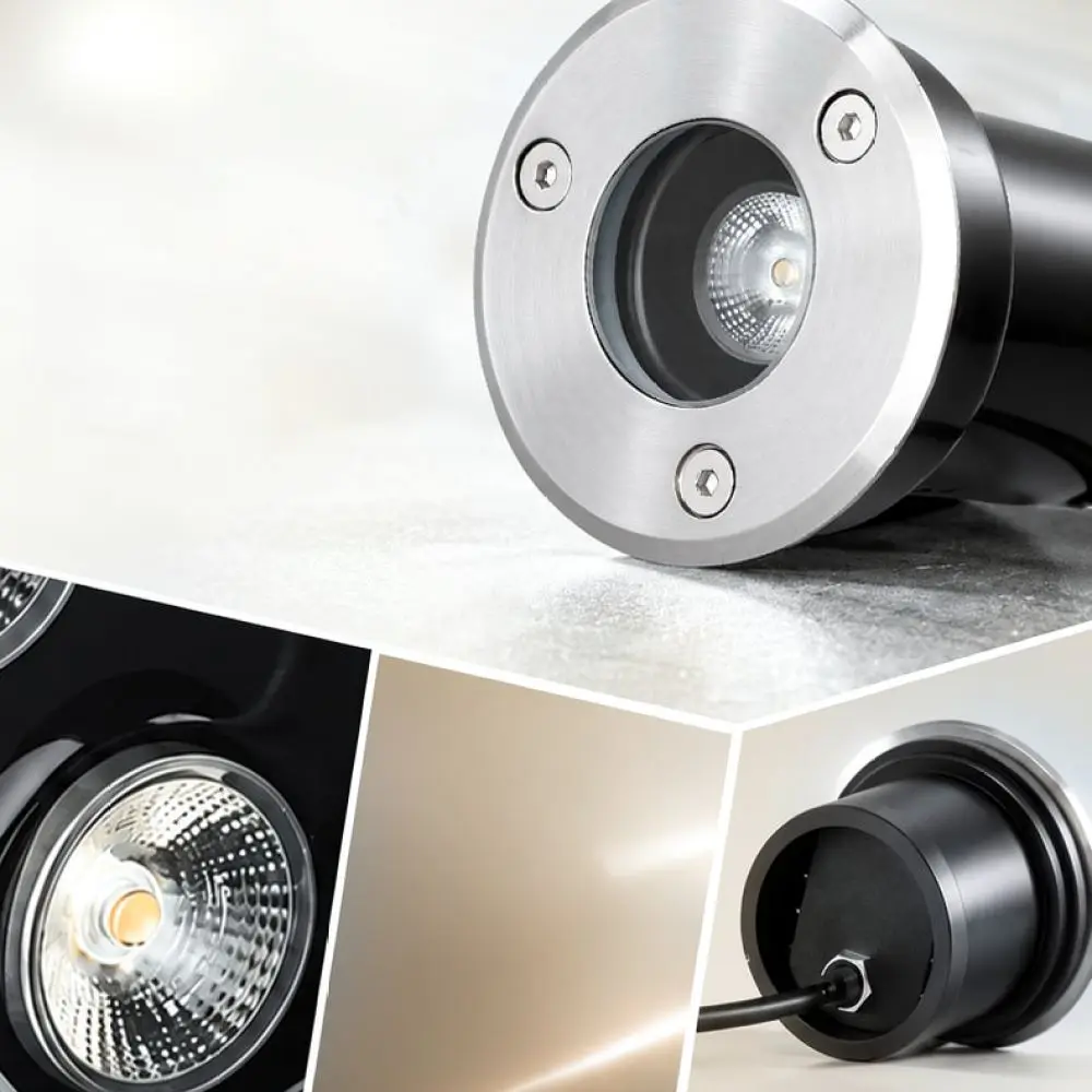 Outdoor LED Burial Spotlight 65MM Waterproof Garden Lamp Embedded Landscape Lighting For Lawn Pathway Courtyard Decoration