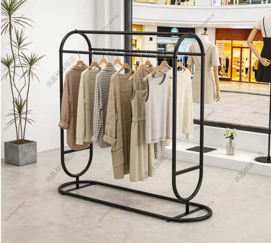 

GoldenTieyi Clothing Store Hanging Hanger Nakajima Nordic Women's Clothing Children's Clothing Store Nakajima Display Rackwomen'
